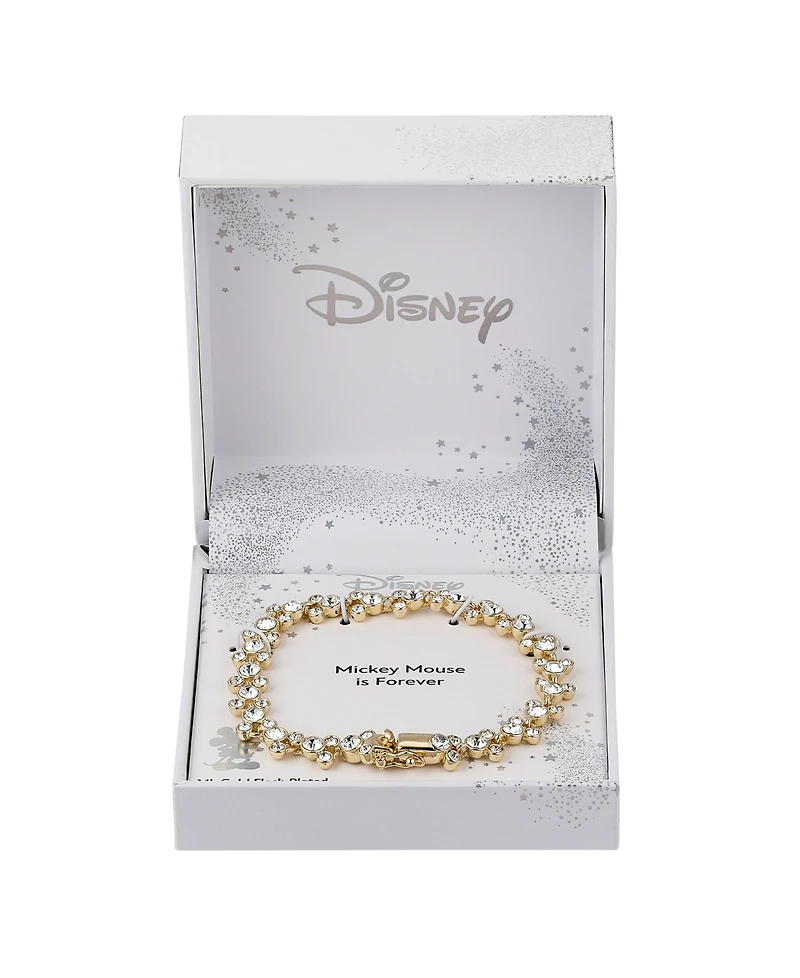 Disney Crystal Multi Color Station Mickey Mouse Tennis Bracelet