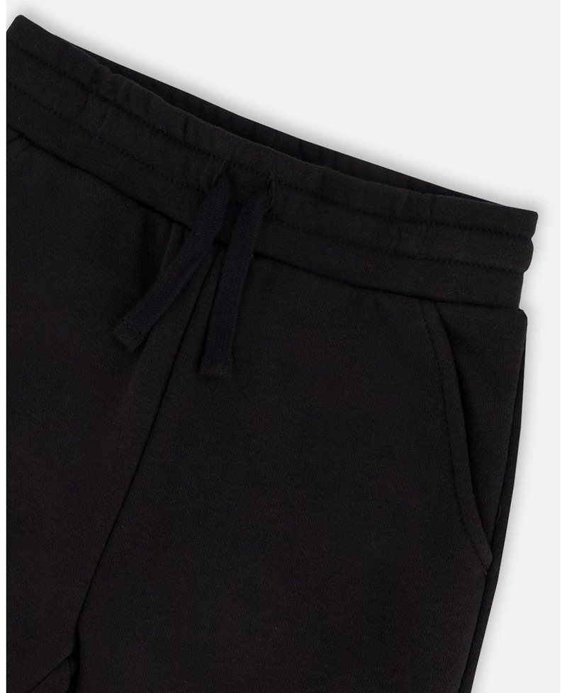 Deux par Toddler Boys French Terry Sweatpants With Side Pockets Black - Toddler|Child