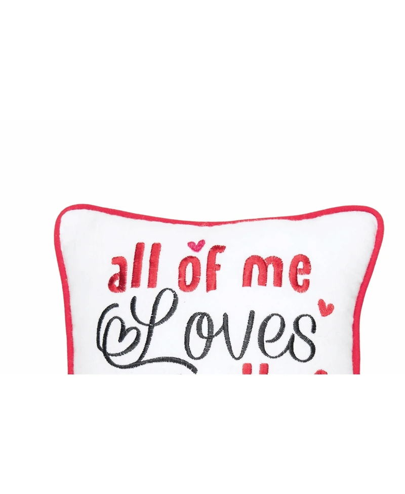 10" x 10" Valentine's Day "All of Me Loves All of You" Small/Petite Accent Throw Pillow