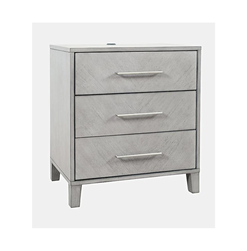 Jofran Eloquence Contemporary Modern 28" Usb Charging Nightstand