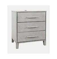 Jofran Eloquence Contemporary Modern 28" Usb Charging Nightstand