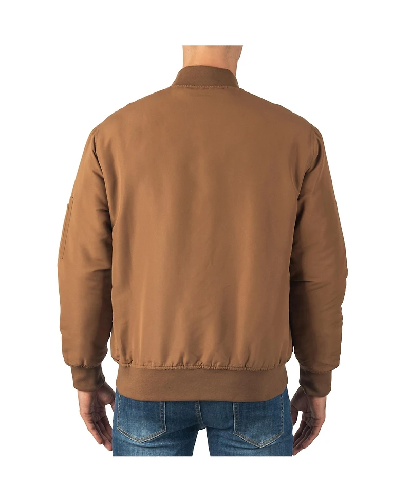 Alpine Swiss Men's Damon Bomber Jacket | Warm Quilted Flight Jacket with Pockets – Stylish Windbreaker for Casual & Layering | Versatile Outerw