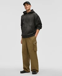 Mode of One Men's Concrete Relaxed-Fit Denim Hoodie, Exclusively at Macy's