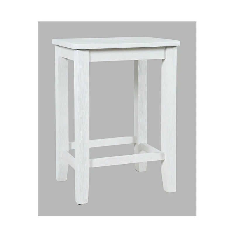 Jofran Eastern Tides Coastal Wire-Brushed Acacia Backless Counter Barstool (Set of 2