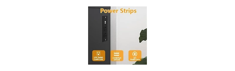 gaomon Dresser for Bedroom with 6 Drawers, Changing Table Top, Nursery Diaper Station Baby Power