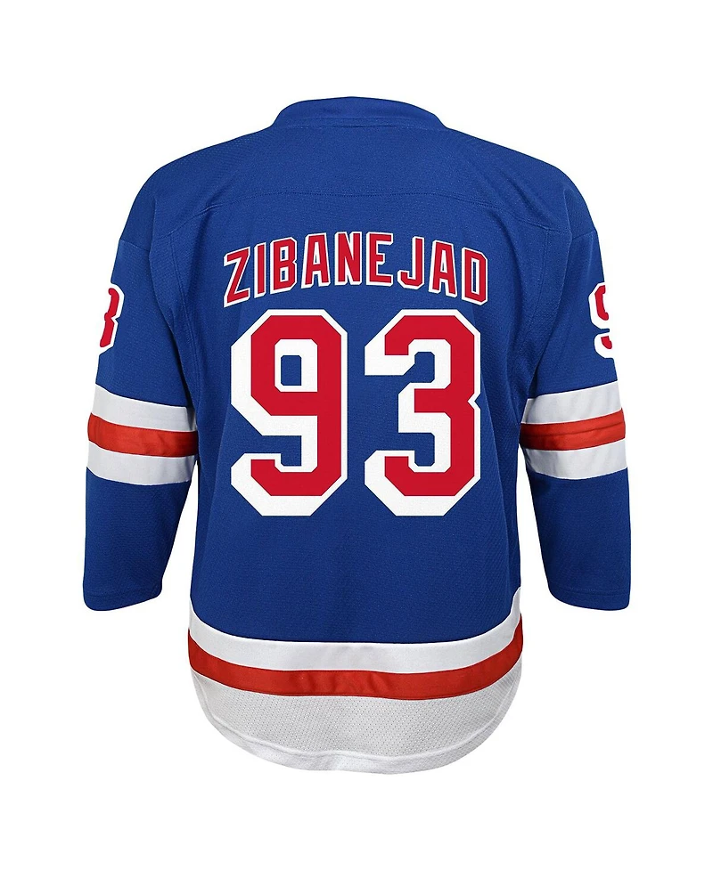 Big Boys Mika Zibanejad Blue New York Rangers Home Replica Player Jersey