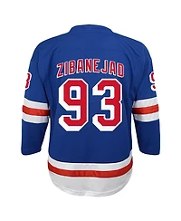 Big Boys Mika Zibanejad Blue New York Rangers Home Replica Player Jersey