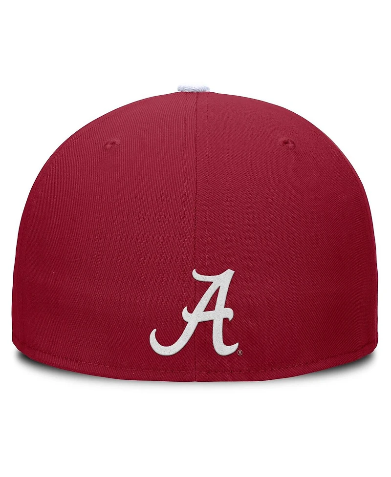 Nike Men's Crimson/White Alabama Crimson Tide Two-Tone Primetime Performance Fitted Hat