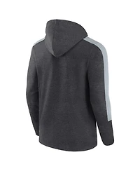 Fanatics Men's Heather Charcoal Las Vegas Raiders Gains Full-Zip Hoodie
