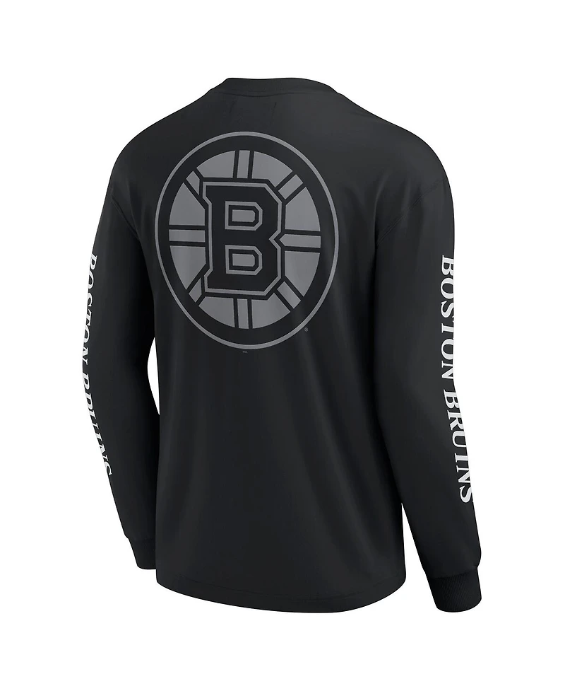 Fanatics Men's Black Boston Bruins Elements Strive Long Sleeve T-Shirt