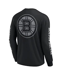 Fanatics Men's Black Boston Bruins Elements Strive Long Sleeve T-Shirt