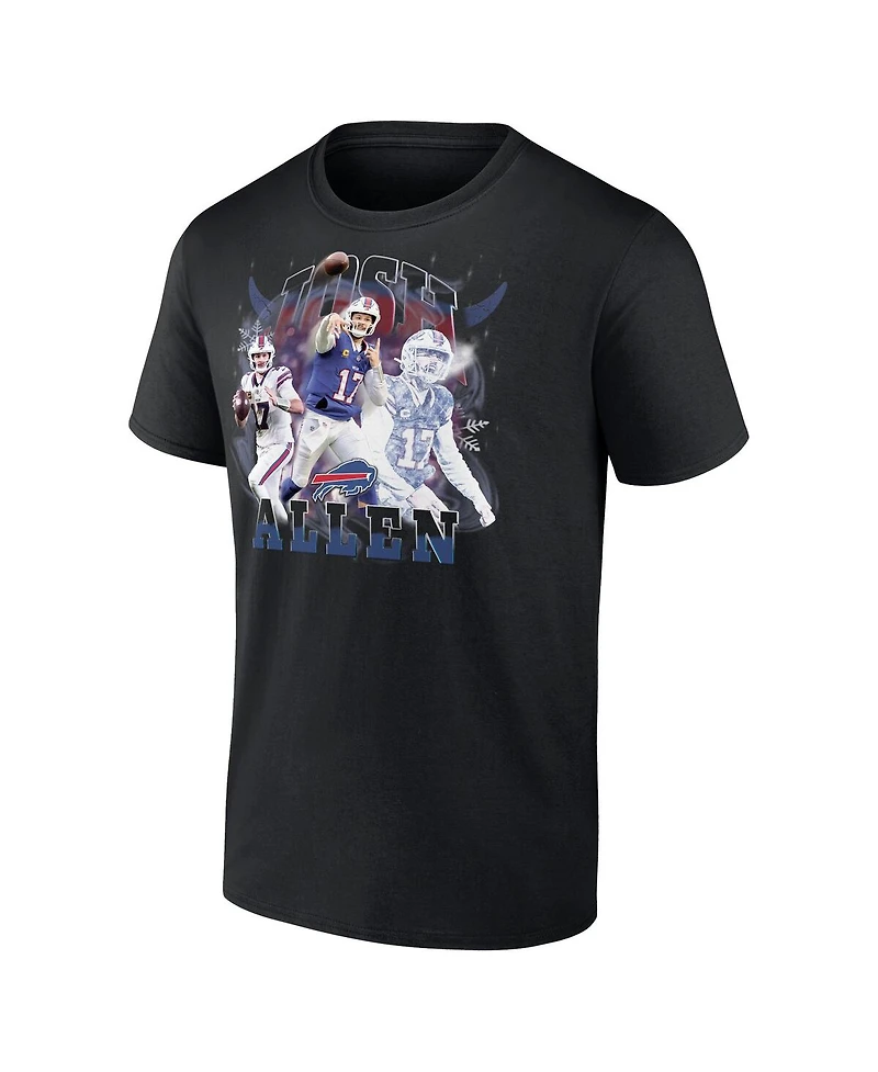 Fanatics Men's Josh Allen Black Buffalo Bills Notorious Player Graphic T-Shirt