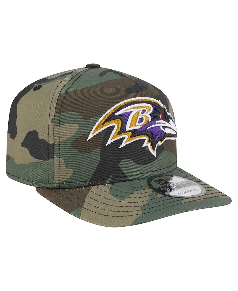 New Era Men's Camo Baltimore Ravens Woodsy 9FIFTY Snapback Hat