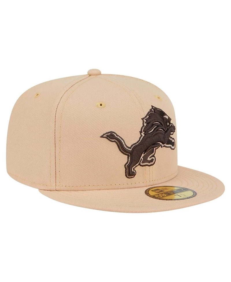 New Era Men's Tan Detroit Lions Candied Pecan 59FIFTY Fitted Hat