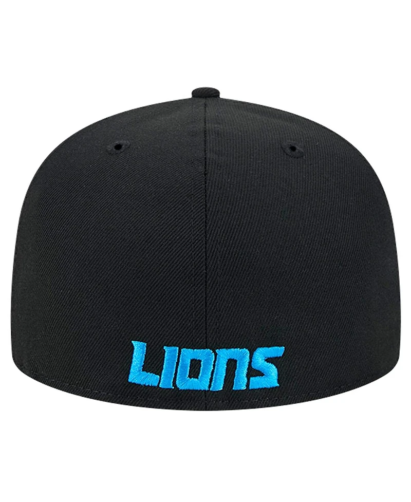 New Era Men's Black Detroit Lions Flawless 59FIFTY Fitted Hat