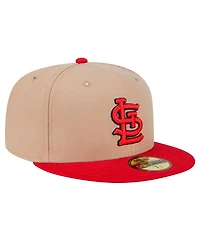 New Era Men's Khaki St. Louis Cardinals 59FIFTY Fitted Hat