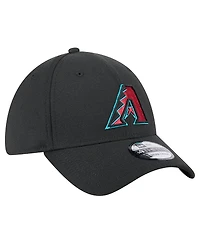 New Era Men's Black Arizona Diamondbacks Logo 39THIRTY Flex Hat
