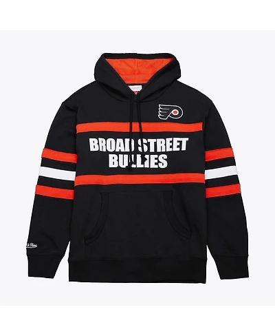 Mitchell & Ness Men's Black Philadelphia Flyers Head Coach Slogan Pullover Hoodie