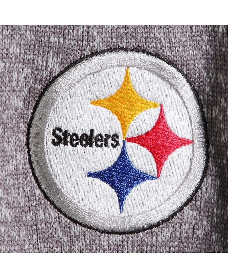 Antigua Men's Charcoal Pittsburgh Steelers Fortune Quarter-Zip Pullover Jacket