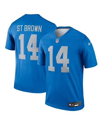 Nike Men's Amon-Ra St. Brown Blue Detroit Lions Alternate Legend Player Performance Top