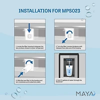Maya DA97-17376B Water Filter Replacement, Compatible with: Samsung Haf-qin, RF23M8070SR, Haf-qin/Exp, DA97-08006C, 2 Pack