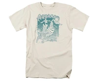 Dc Aquaman Mens Comics Catch A Wave Short Sleeve Adult Tee / T-Shirt