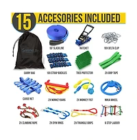 SereneLife 50 Ninja Warrior Obstacle Course Kit with 13 Accessories