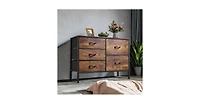 Wlive Dresser for Bedroom with 5 Drawers Wide Bedroom Dresser with Drawer Organizers Chest of Drawers Fabric Dresser for Living Room Closet Hallway