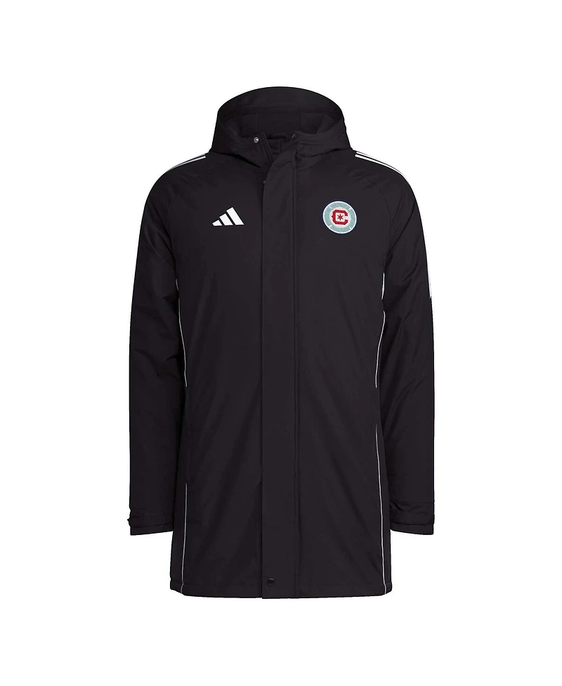 Adidas Men's Black Chicago Fire Tiro 24 Full-Zip Hoodie Winter Parka