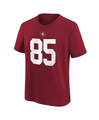 Nike Big Boys and Girls George Kittle Scarlet San Francisco 49ers Player Name Number T-Shirt