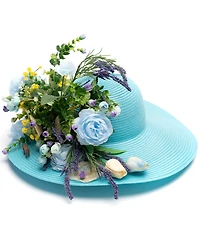 August Hats Floral Explosion Wide Brim Dressy Hat