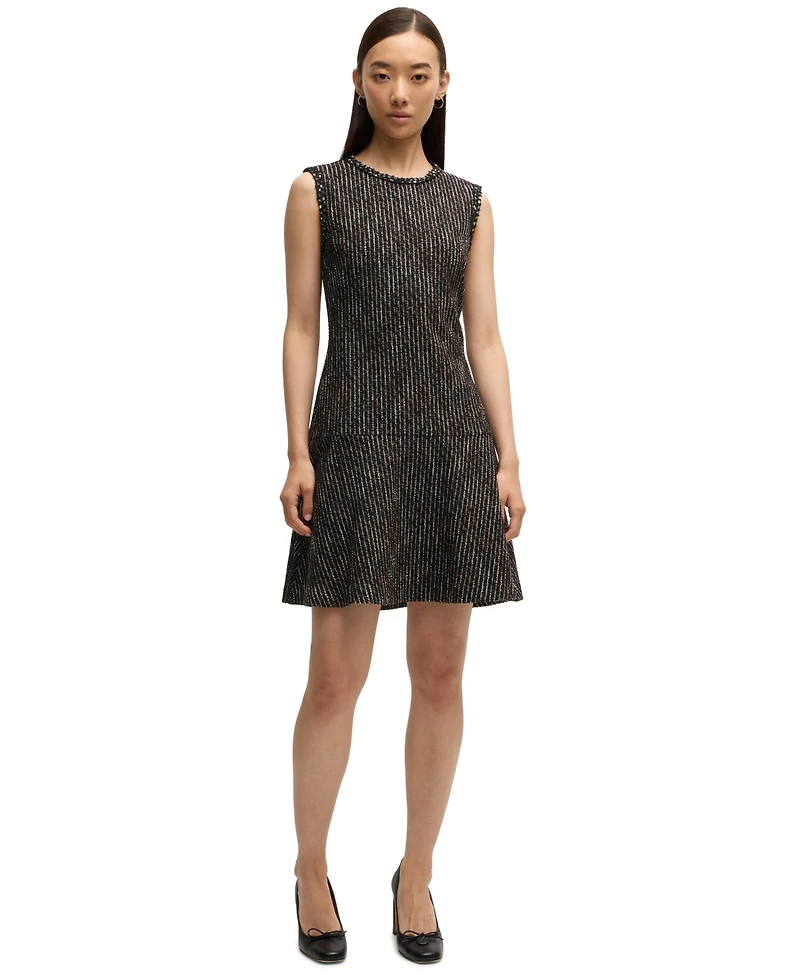 Boss by Hugo Women's Boucle Tape-Trim Dress