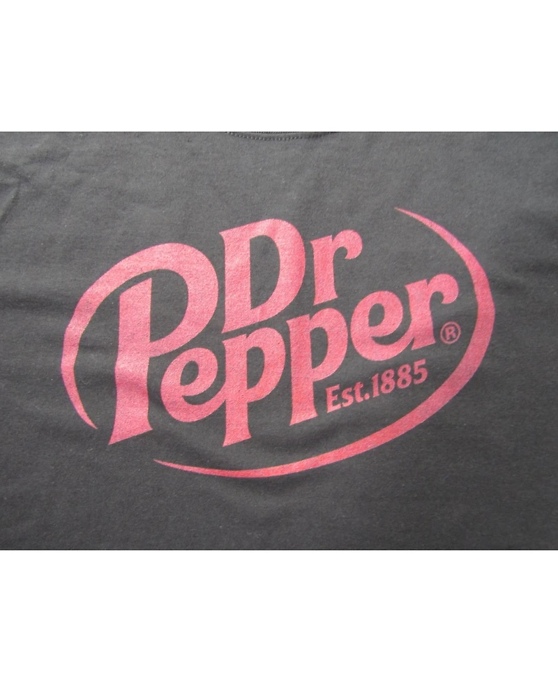 Dr. Pepper Big & Tall Est. 1885 Maroon Logo Black Graphic Tee-4XL