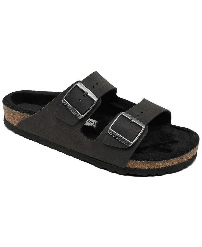 Birkenstock Men's Arizona Shearling Microfiber Sandals from Finish Line