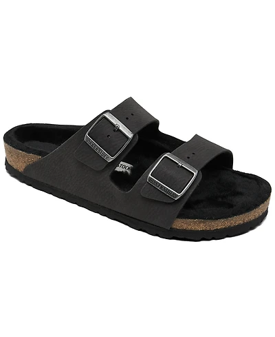 Birkenstock Men's Arizona Shearling Microfiber Sandals from Finish Line