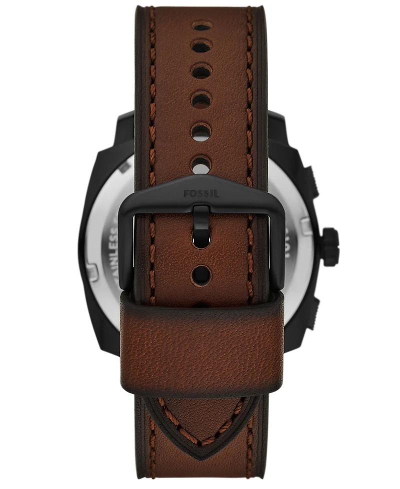 Fossil Men's Machine Chronograph Black Stainless-Steel Bracelet Watch, 44mm
