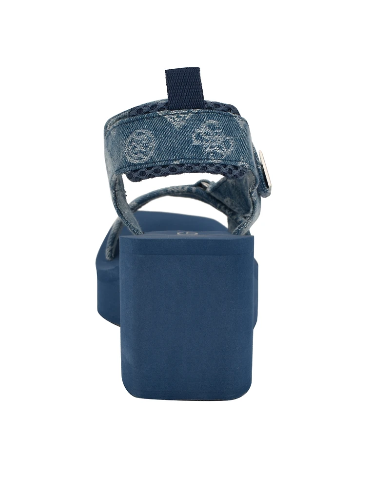 Guess Women's Daysa Quattro-g Strappy Eva Wedge Sandals