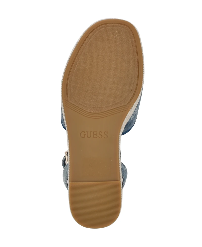 Guess Women's Tanveey Quattro G Cut-Out Platform Espadrille Wedge Sandals