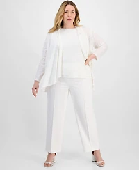 Anne Klein Plus Sequin Cardigan