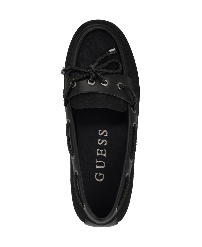 Guess Women's Lavonta Rhinestone Lace Tailored Boat Shoes