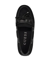 Guess Women's Lavonta Rhinestone Lace Tailored Boat Shoes