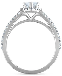 Diamond Pear-Cut Halo Engagement Ring (1-1/4 ct. t.w.) in 14k White Gold
