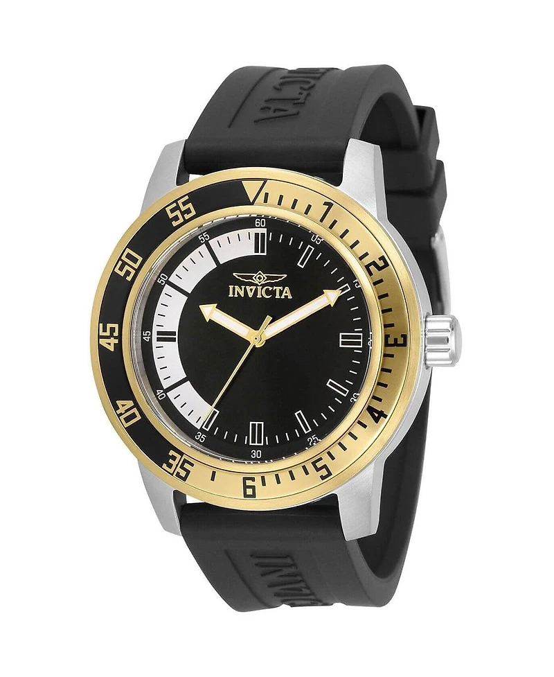 Invicta Men's 34097 Specialty Quartz 3 Hand Black, White Dial Watch