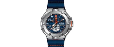 Invicta Men's 47378 Racing Quartz 3 Hand Orange, Blue Dial Watch