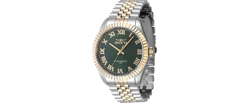 Invicta Men's Specialty Quartz 3 Hand Green Dial Watch