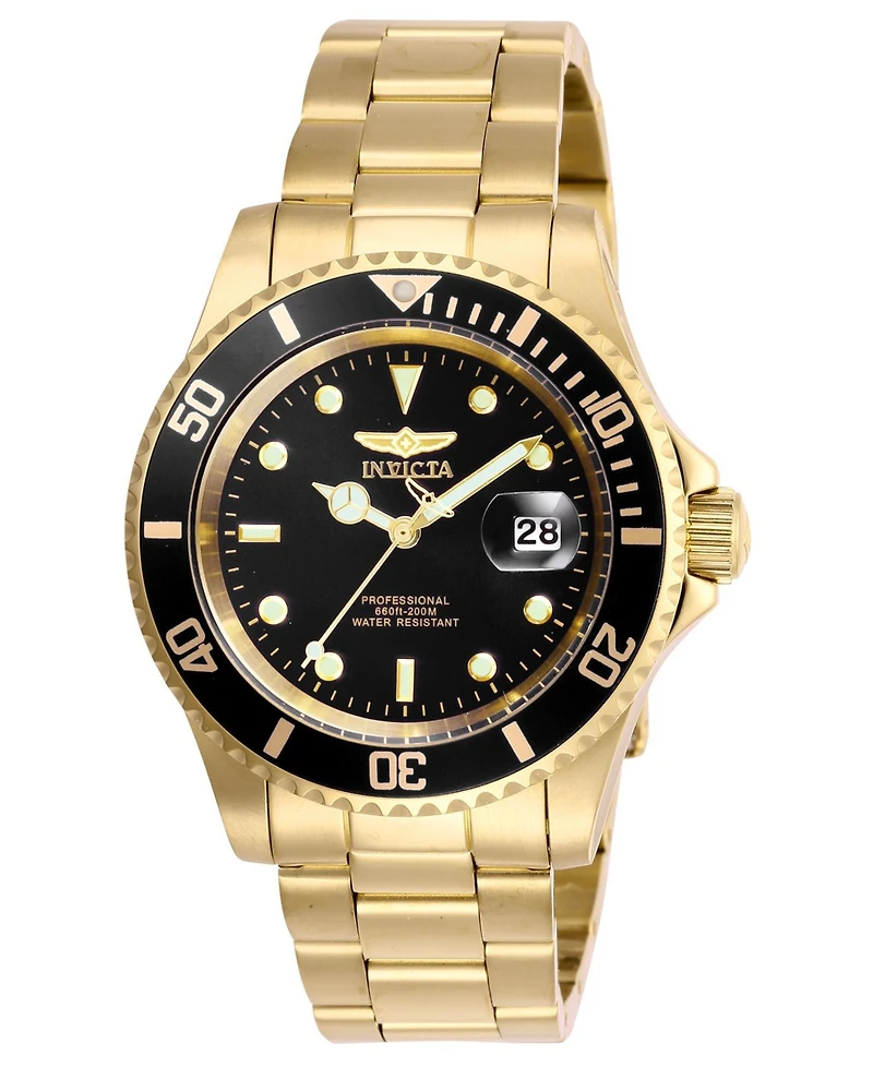 Invicta Men's 26975 Pro Diver Quartz 3 Hand Black Dial Watch