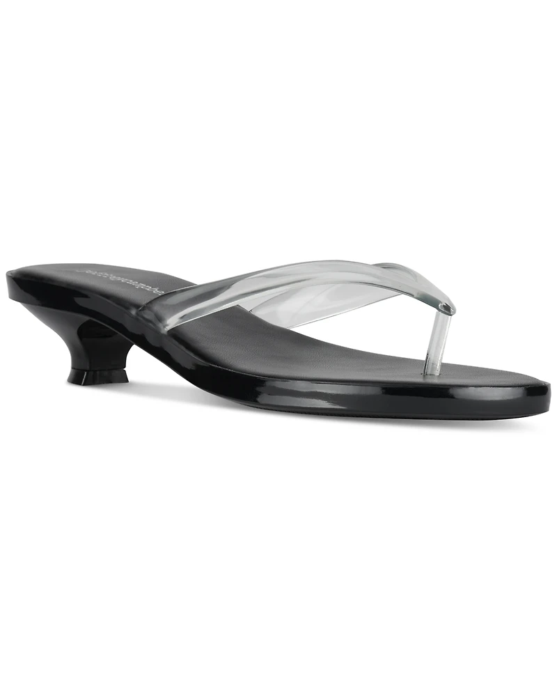 Jeffrey Campbell Lollipop Jelly Kitten-Heel Thong Sandals