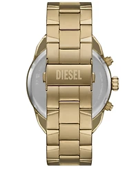 Diesel Men's Spiked Quartz Chronograph Gold Stainless Steel Watch, 49mm