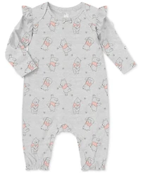 Disney Baby Winnie-the-Pooh Long-Sleeve Coverall & Short-Sleeve Romper, 2 Pack