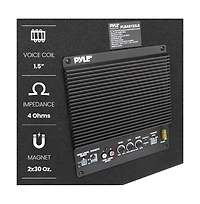 Pyle 8-Inch Dual Bass Subwoofer Box System with Led Lights, 400-Watt, Class-d Amplifier, Rear Vented for Trucks